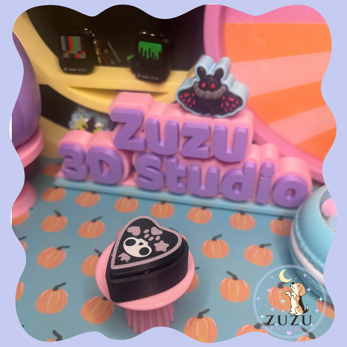 Pink Ouija Planchette Clicker | 3D Printed Sensory Fidget