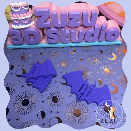 Purple Bat Slider Fidget | 3D Printed Sensory Toy