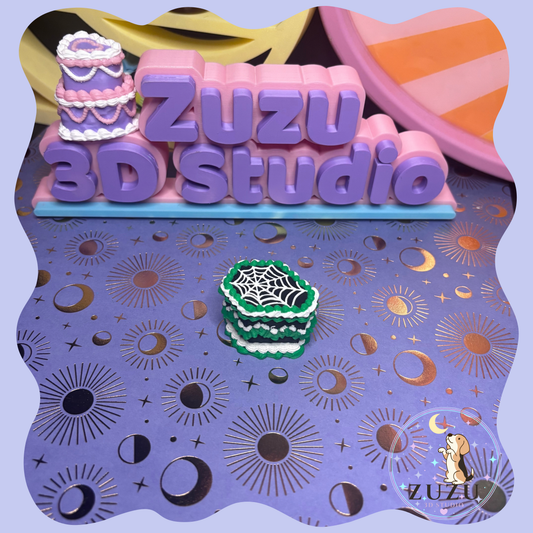 Spiderweb Coffin Cake Clicker | 3D Printed Sensory Fidget